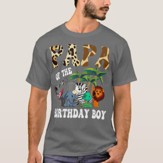 T-shirt Papa of the Birthday Boy Zoo Anniversaire Safari C
