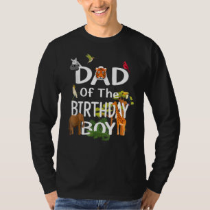 T-shirt Papa Of The Birthday Boy Zoo Thème Animal Party