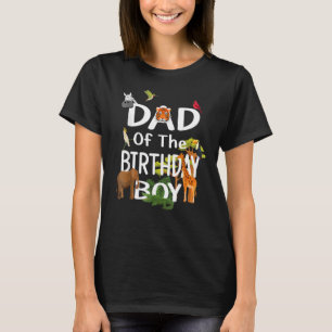 T-shirt Papa Of The Birthday Boy Zoo Thème Animal Party