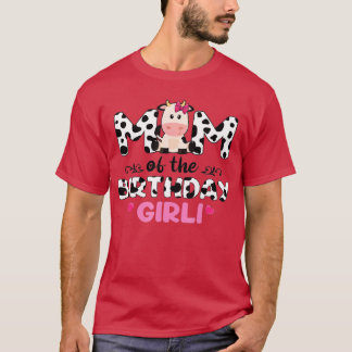 T-shirt Papa of the Birthday For Girl Cow Farm Birthday Co
