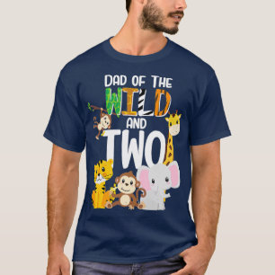T-shirt Papa Of The Wild and Two Zoo Theme Anniversaire