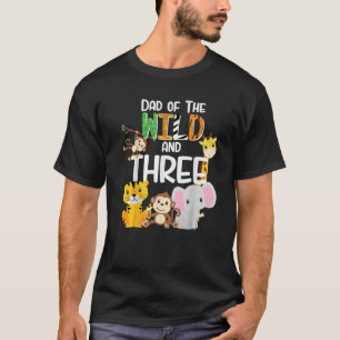 T-shirt Papa Of The Wild Et Trois Zoo Thème Anniversaire S