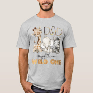 T-shirt papa of the Wild One Gold Foil