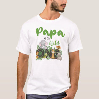T-shirt Papa of the Wild One Matching Family Safari