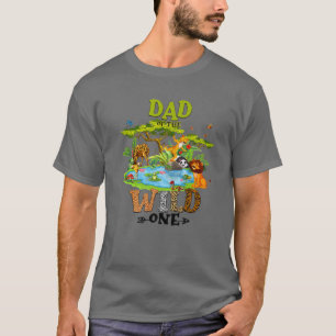 T-shirt Papa Of The Wild One Zoo Anniversaire Bois Animaux