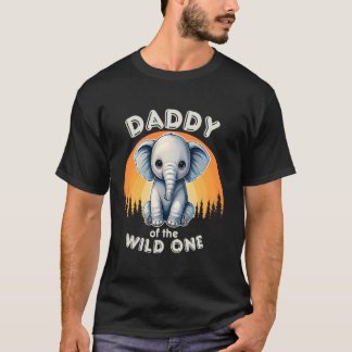 T-shirt Papa of the Wild One Zoo Anniversaire Safari Jungl