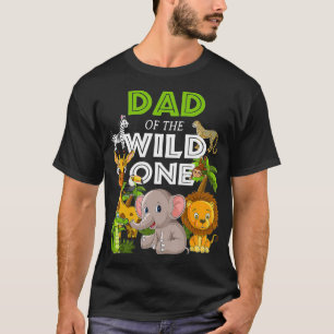 T-shirt Papa Of The Wild One Zoo Anniversaire Safari Jungl