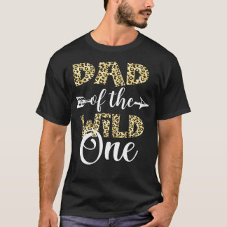 T-shirt Papa Of The Wild One Zoo Thème 1er Anniversaire
