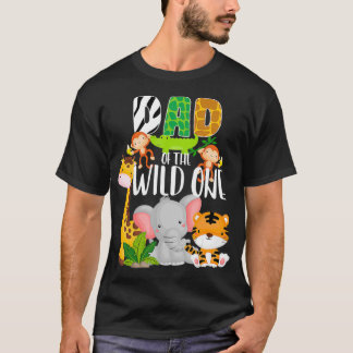 T-shirt Papa of the Wild One Zoo Thème Anniversaire Safari