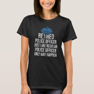 T-shirt Papa Ou Collègue Retraite D'Un Agent De Police À L