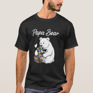 T-shirt Papa ours autisme Maman Amour Enfant autiste Autis