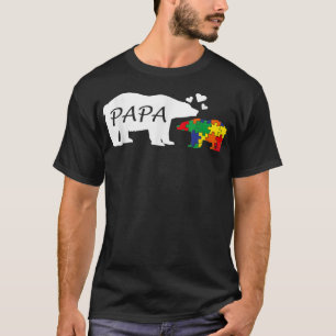 T-shirt Papa Ours Drôle Autisme Sensibilisation Autisme Éq