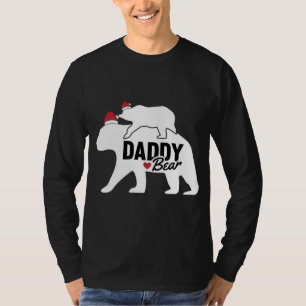 T-shirt Papa Ours Noël mignonne X-Mas Papa Fils Fille M