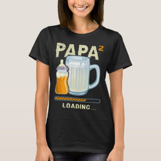 T-shirt Papa papa attend d'être futur papa 2e grand-chi