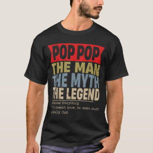 T-shirt Papa papa l'homme le mythe la légende rétro fête d