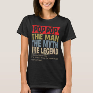 T-shirt Papa papa l'homme le mythe la légende rétro fête d