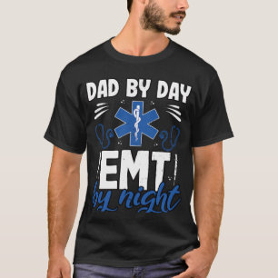 T-shirt Papa paramédic par jour emé la nuit père jour medi