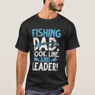 T-shirt Papa Pêche Crochet, Ligne et Leader ! Papa Pêche