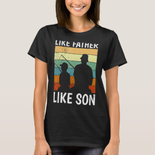 T-shirt Papa pêcheur comme père comme fils