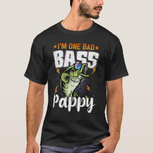 T-shirt Papa Pêcheur de Bass Je suis Un Mauvais Bass pour