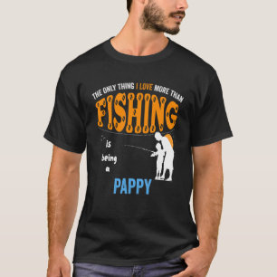T-shirt Papa pêcheur spécial grand-père plus que d'amour p