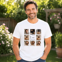 Papa père Bouledogue français photo collage hommes