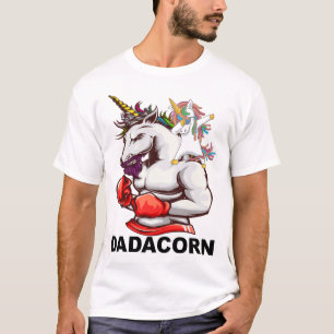T-shirt Papa Père Dadacorn Unicorn Hommes d'anniversaire
