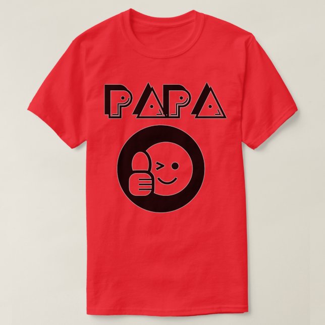 T-shirt Papa Père Lance L'Icône Arrondi (Design devant)