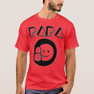 T-shirt Papa Père Lance L'Icône Arrondi