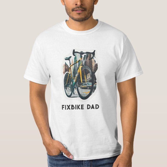 T-shirt Papa. Pères Vélo Extrême. Vélo (Devant)