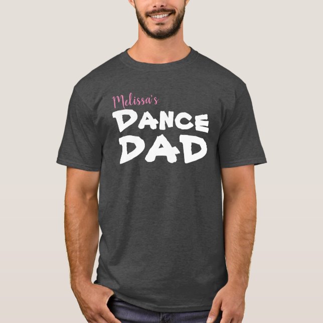 T-shirt Papa personnalisé de danse (Devant)