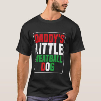 T-shirt papa petit chien de boule de viande Funny papa pet