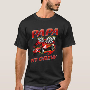 T-shirt Papa Pit Crew Race Car Anniversaire Fête Racine Fa