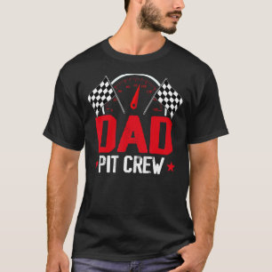 T-shirt Papa Pit Crew Race Voiture Anniversaire Fête Coutu