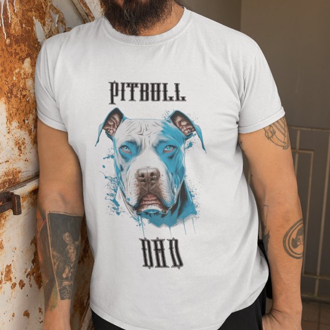 T-shirt Papa Pitbull personnalisé (Créateur téléchargé)