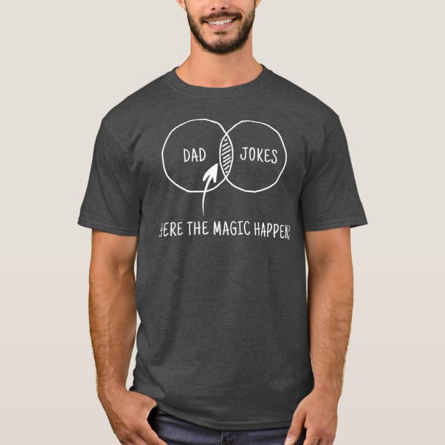 T-shirt Papa Plaisante Où La Magie Arrive (Devant)