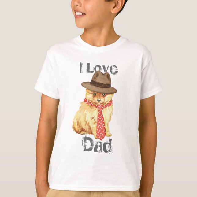 T-shirt Papa Pomeranien (Devant)