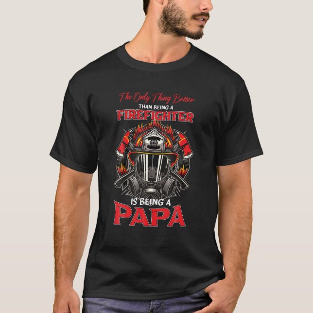 T-shirt Papa pompier | Papa Fighter Pour Pères Da (Devant)