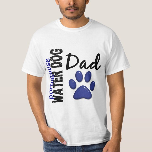 T-shirt Papa portugais 2 de chien d'eau (Devant)