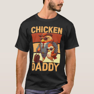 T-shirt Papa Poule Agriculteur Poule Chuchoteuse Ferme Ani