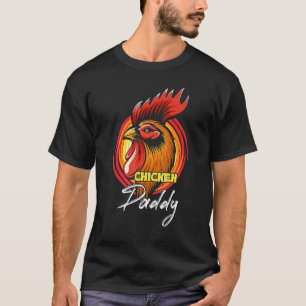 T-shirt Papa Poule Papa Coq Agriculteur Éleveur de Volaill