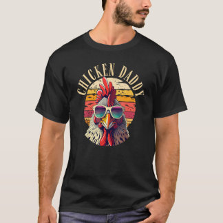 T-shirt Papa Poule Rétro Vintage 70S Papa Poule Père
