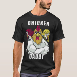 T-shirt Papa Poule Vater Hühner Landwirt Geflügelzüchte