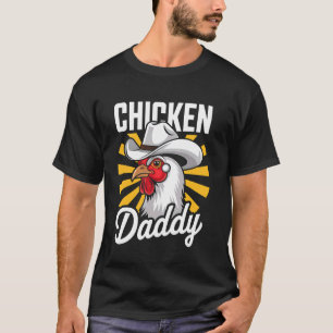 T-shirt Papa Poulet Idée Cadeau Drôle Fermier Papa Poulet
