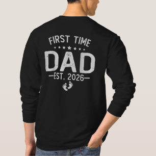 T-shirt Papa pour la première fois 2026 Papa promu Papa en