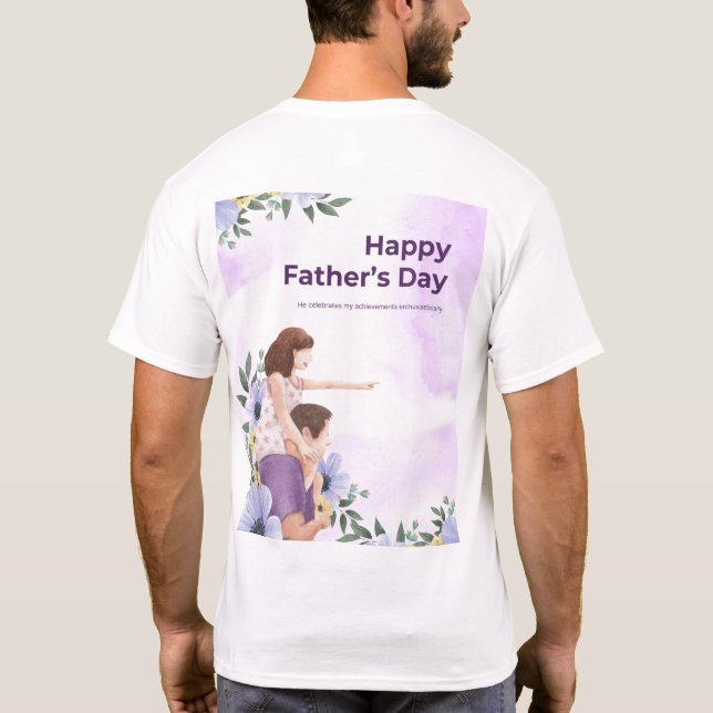 T-shirt Papa : Powered by Coffee & Love (Dos)