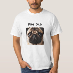 T-shirt Papa Pug Visage de Pug 