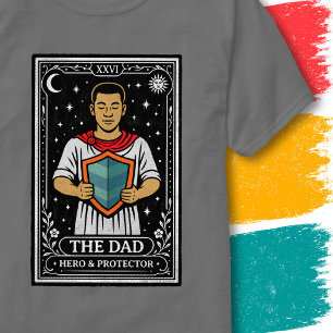 T-shirt Papa Puissant Père Protecteur Art Tarot Étoilé