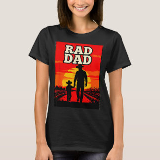 T-shirt Papa radical père et fils agriculteur western couc