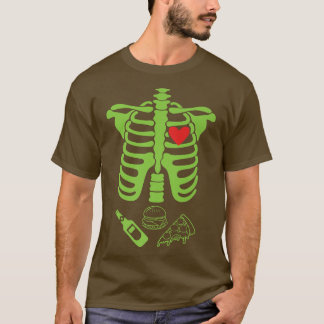 T-shirt Papa ray Skeleton Xray Funny Halloween